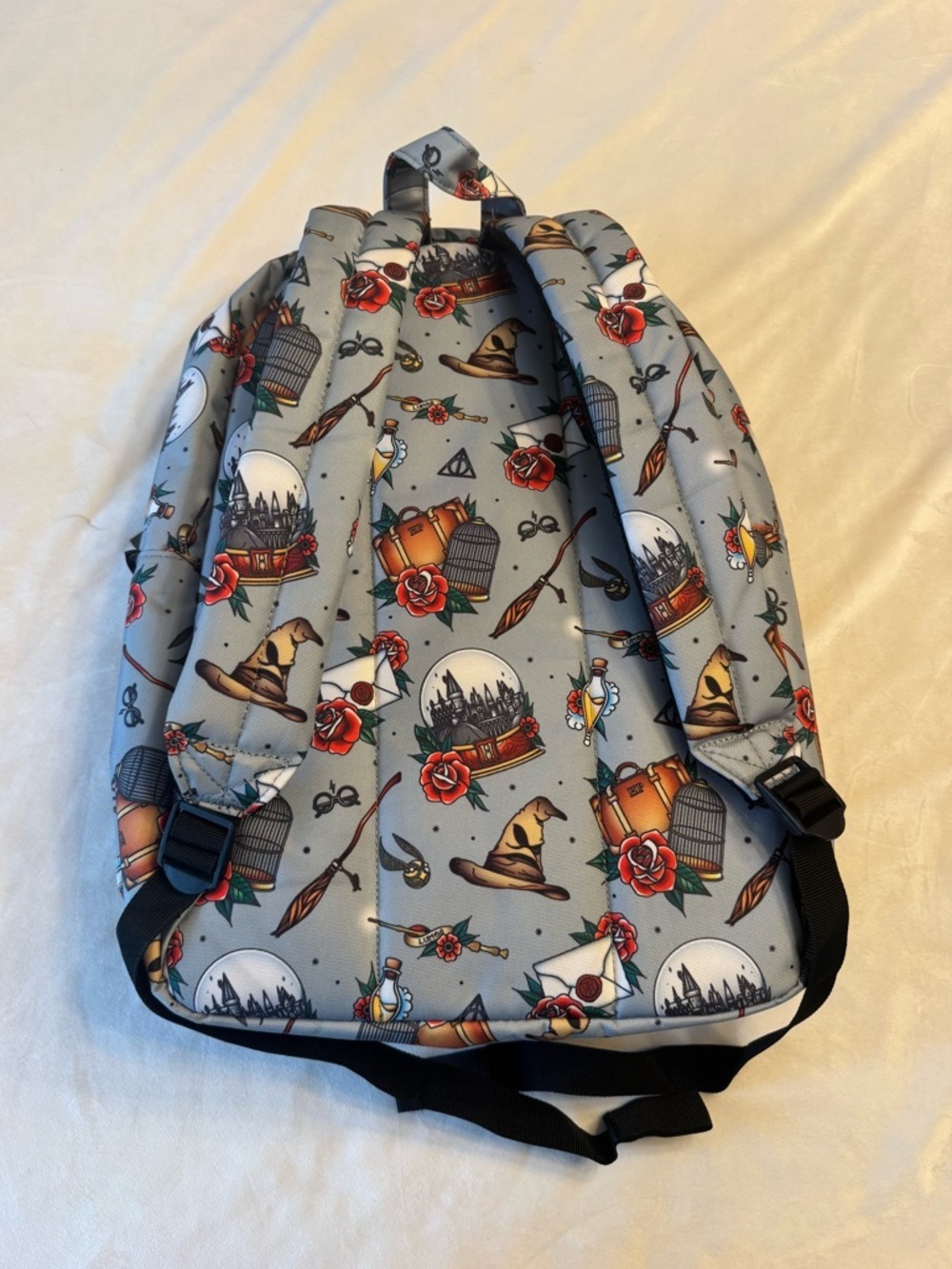 Loungefly Harry Potter Relics Tattoo Backpack & Universal Studios Keychain! - Picture 5 of 12
